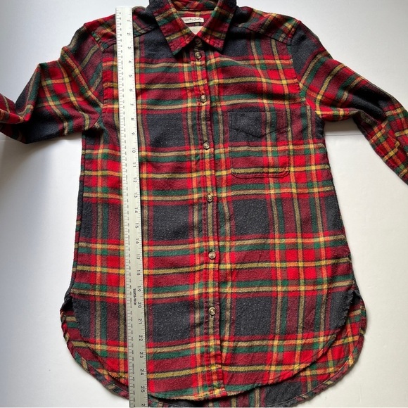 American Eagle Flannel Shirt AE Ahh-Mazingly  Soft Boyfriend Fit Red Blue Sz XXS - Picture 9 of 14